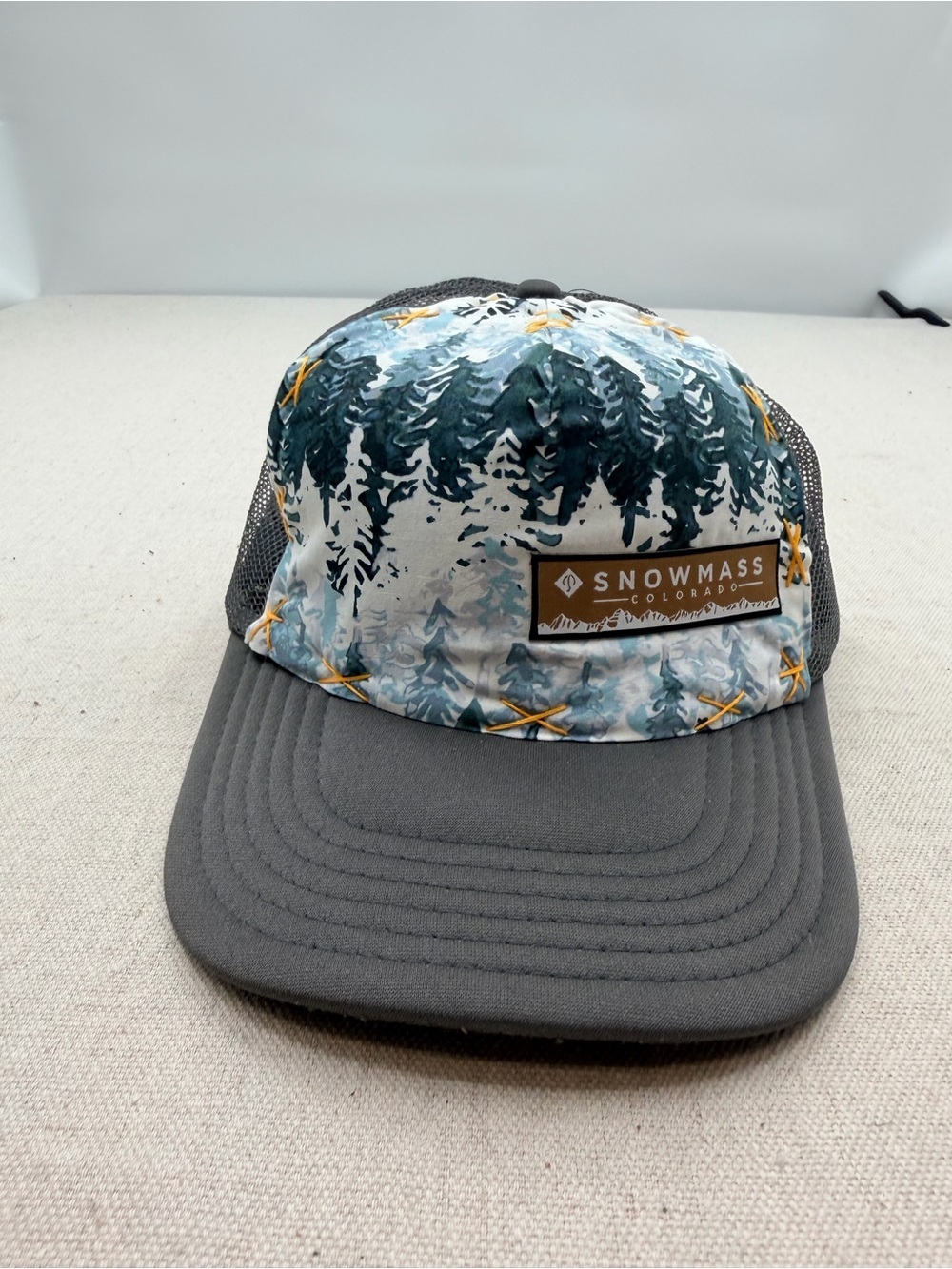 Blowfish Trucker Hat in Gray, Green, Yellow